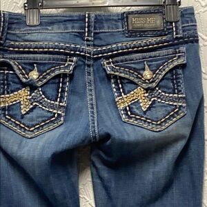 Miss Me size 28 Women's Easy Boot Cut Jeans with Embroidered Pockets‎ cowgirl